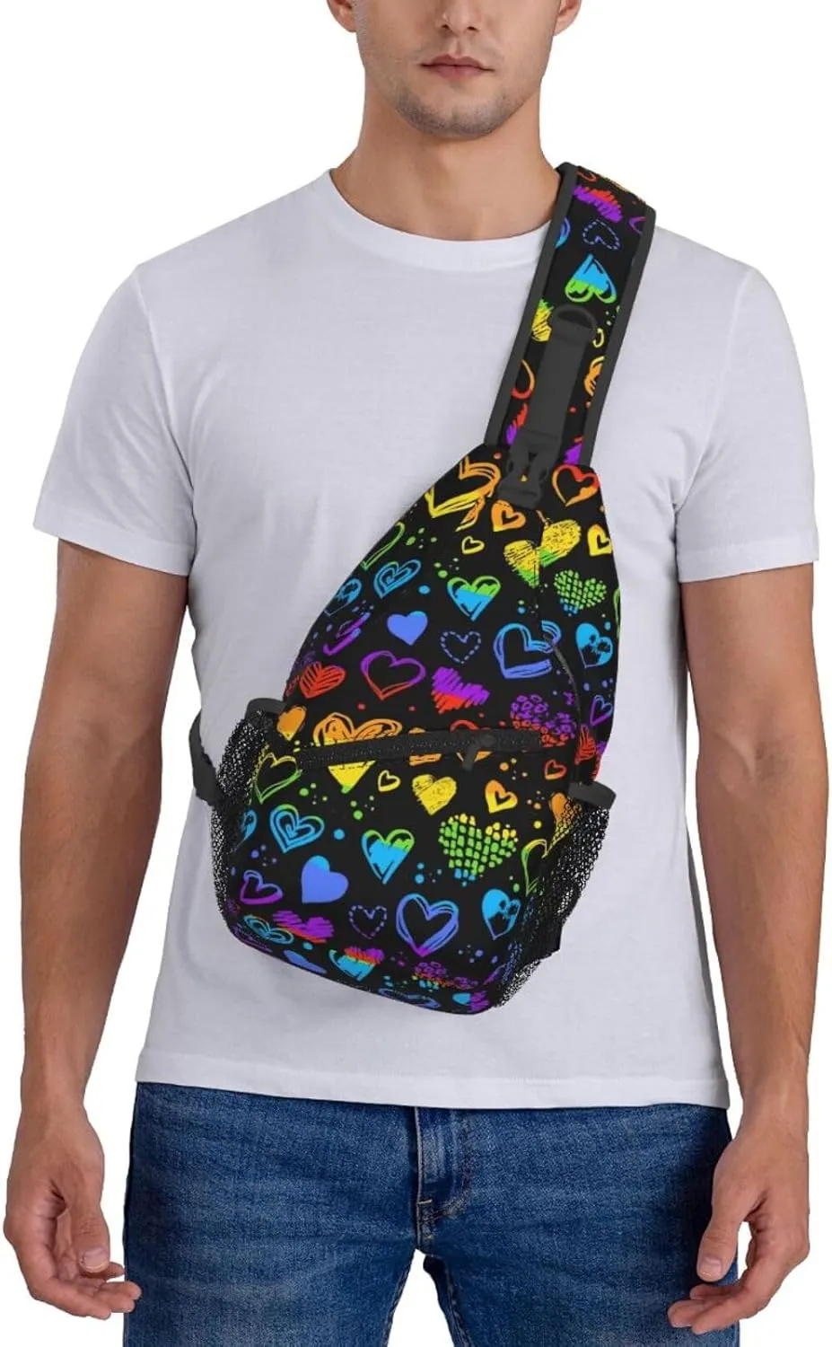 Lgbt Crossbody Sling Bag For Men Women Adjustable Lgbt Chest Bag Rainbow Pride Shoulder Bag Sling Backpack Daypack