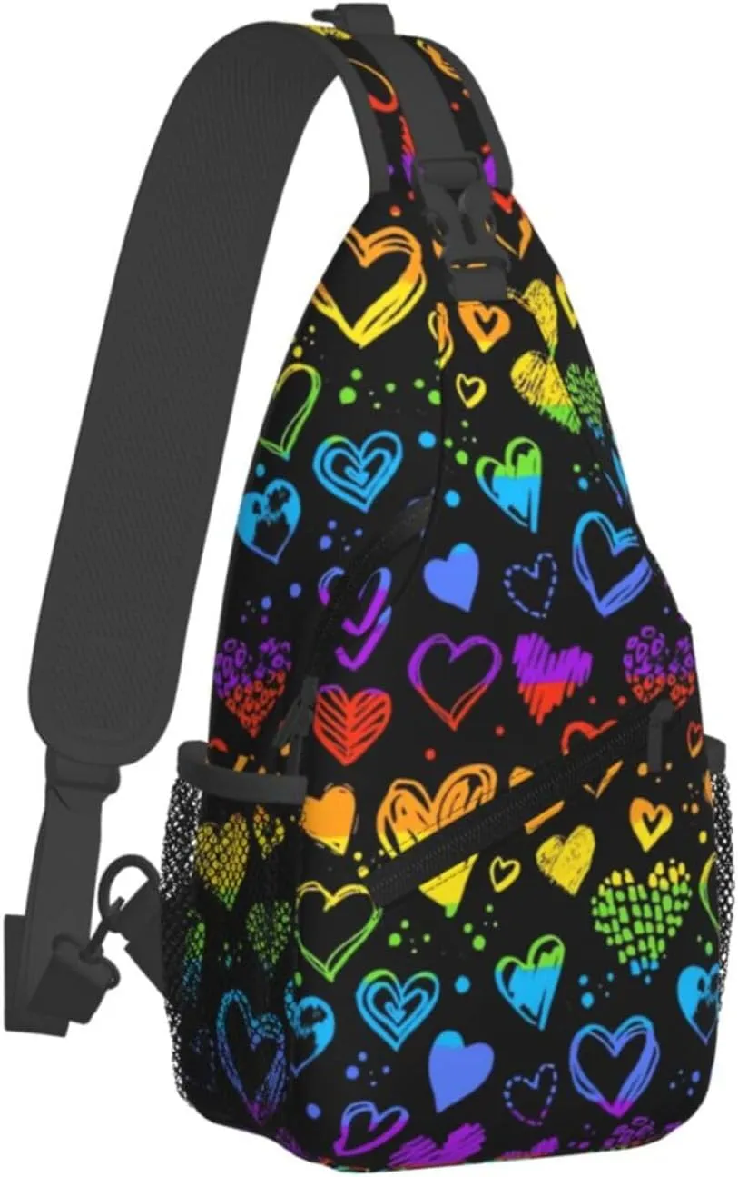 Lgbt Crossbody Sling Bag For Men Women Adjustable Lgbt Chest Bag Rainbow Pride Shoulder Bag Sling Backpack Daypack
