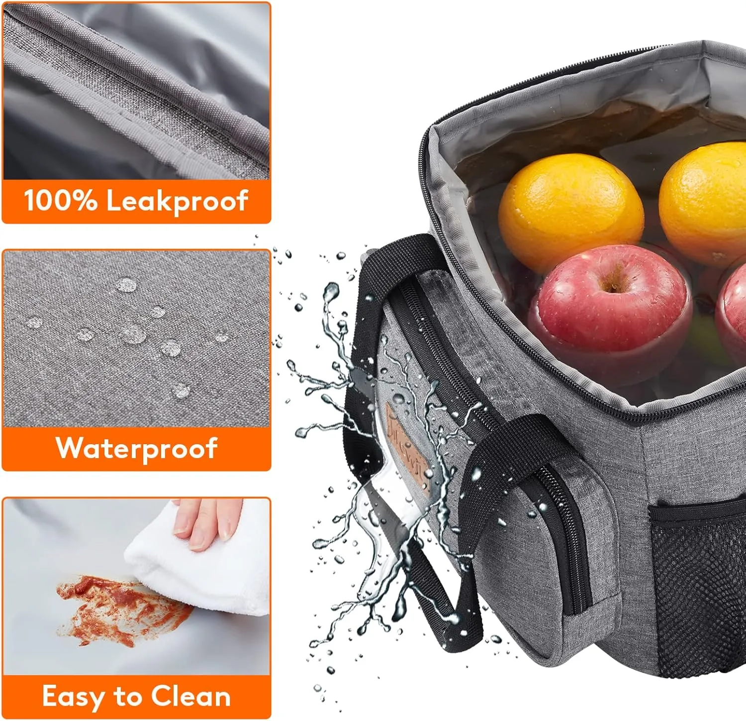 Lifewit Large Lunch Bag Insulated Lunch Box Soft Cooler Cooling Tote for Adult Men Women, Gray 12-Can (8.5L)