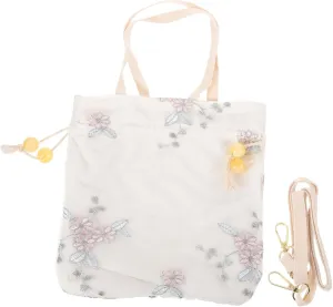 LIFKOME Chic Messenger Bag Chinese Style Canvas Bag Women's Single-shoulder Storage Pouch for Occasions