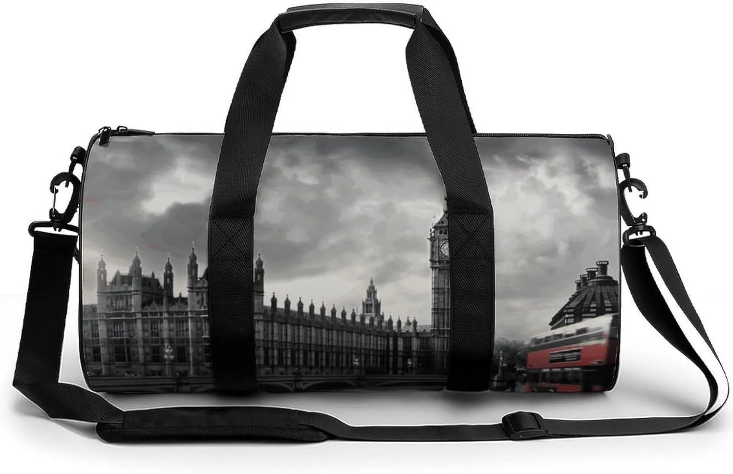 London Gym Bag Small Travel Duffle Bag with Compartment Carry On Weekender Bag for Women Men