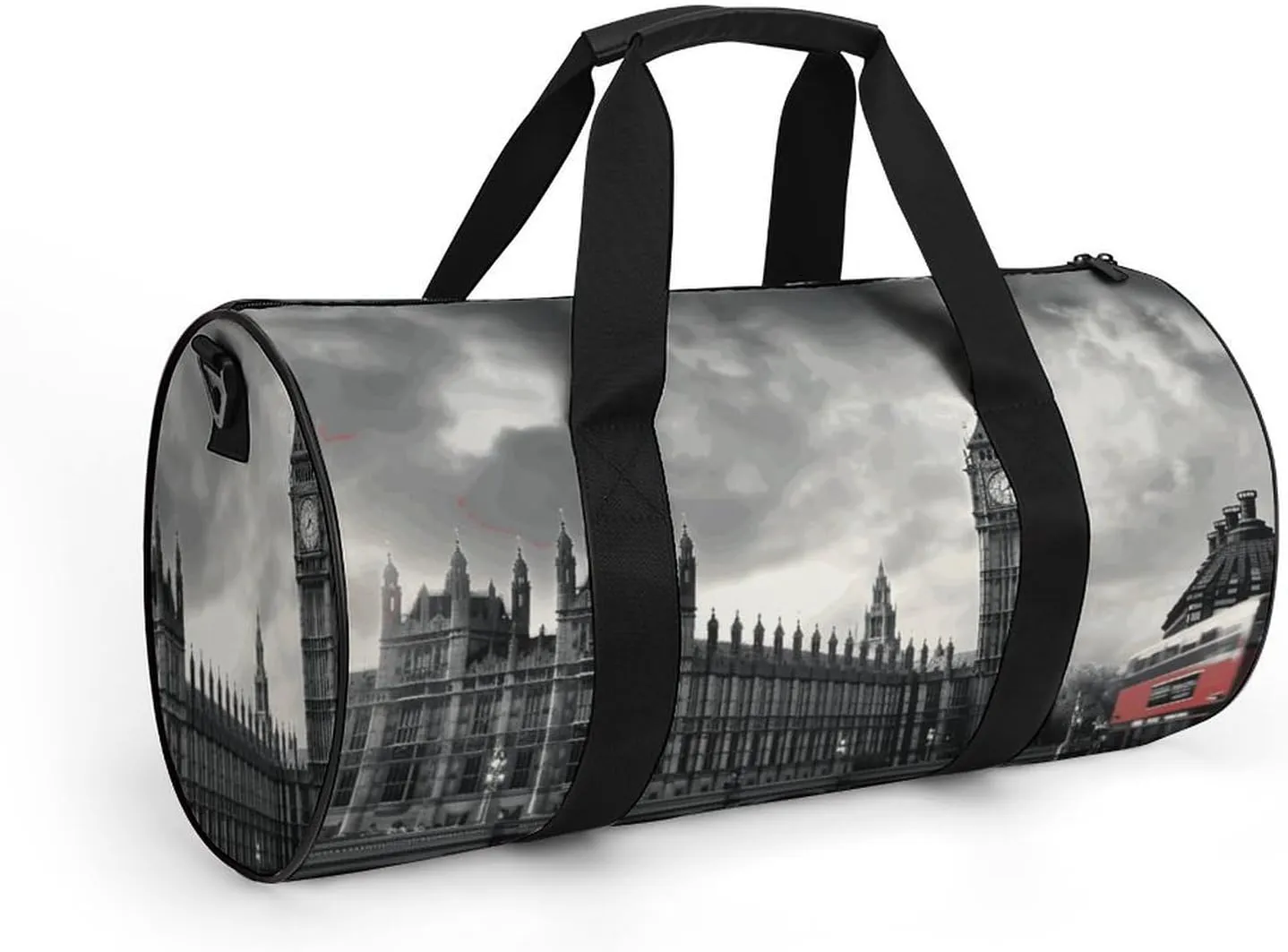 London Gym Bag Small Travel Duffle Bag with Compartment Carry On Weekender Bag for Women Men