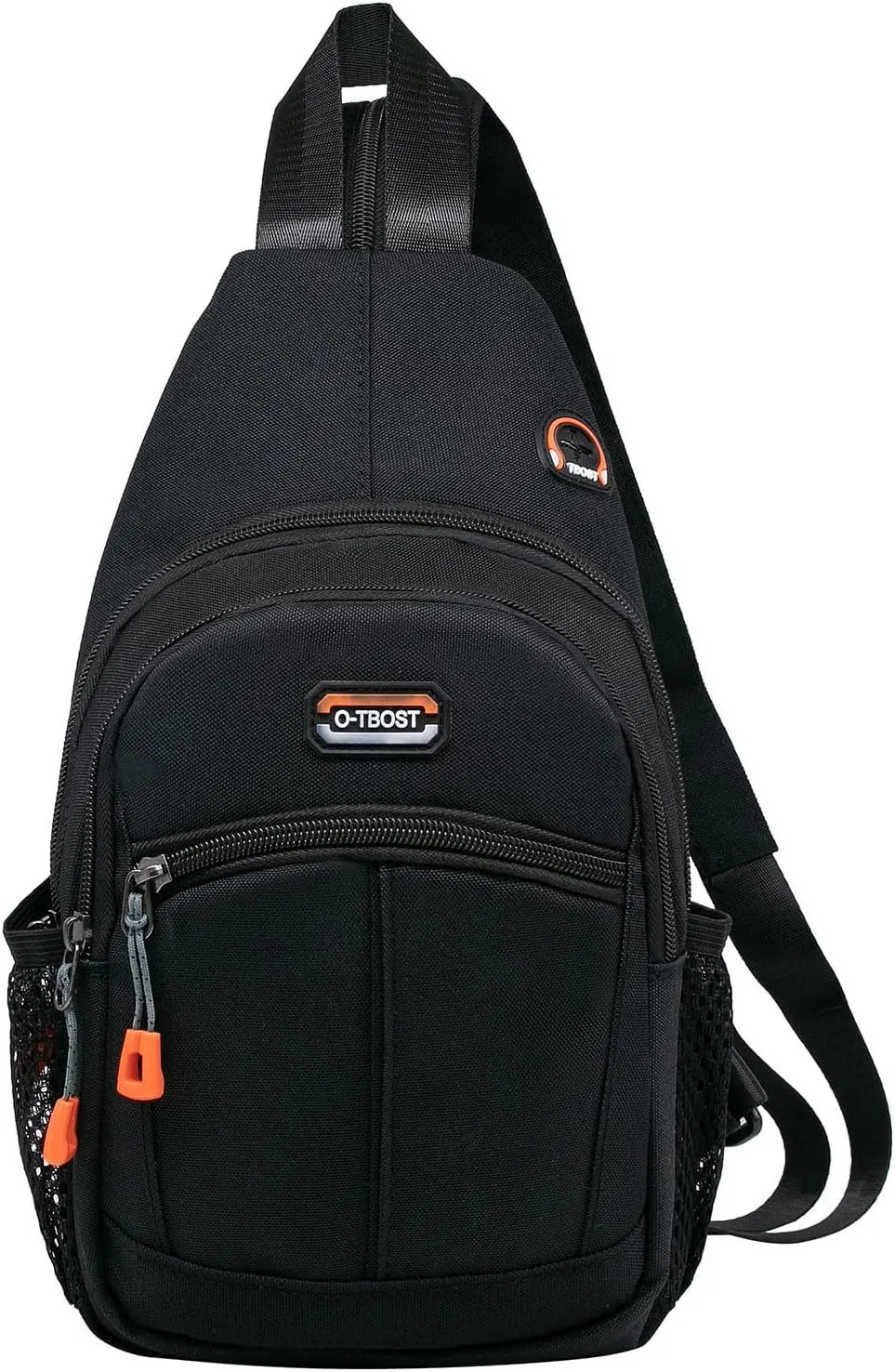 Long Keeper Sling Bag - Women's Crossbody Shoulder Backpack for Men, Travel, Hiking, Sport, Casual Daypack (Black)