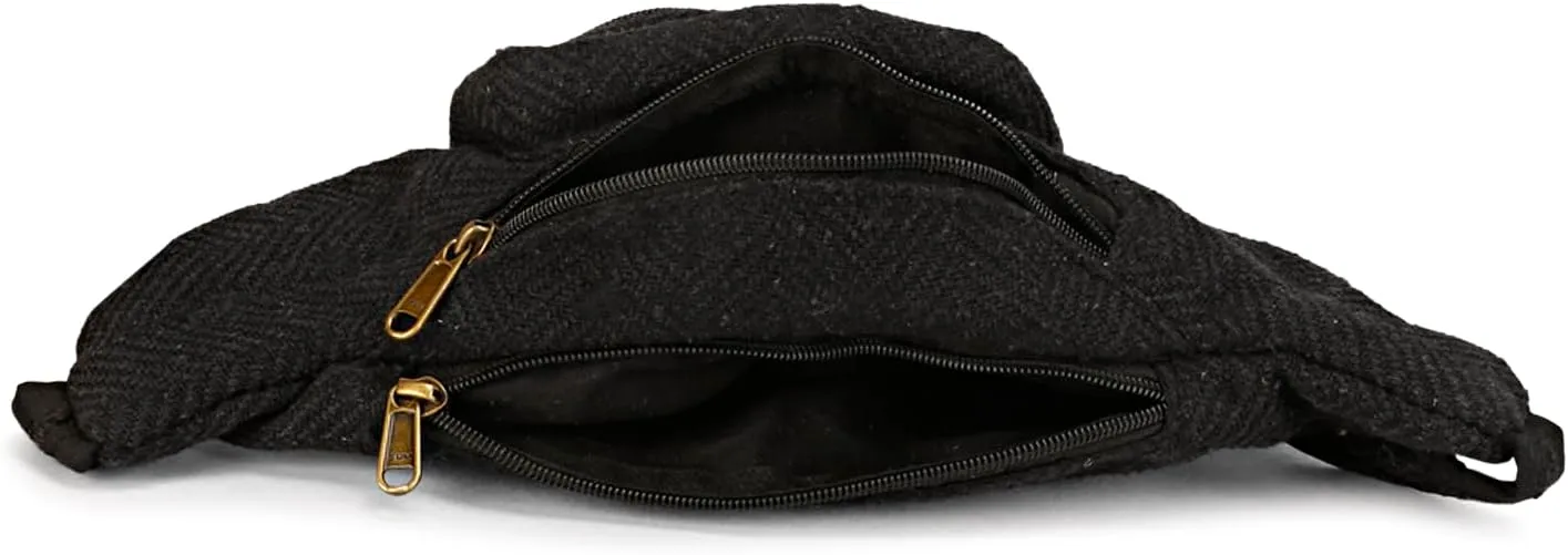 LONGING TO BUY Hemp Fanny Pack & Hemp Waist Belt for Men & Women