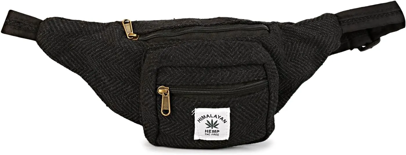 LONGING TO BUY Hemp Fanny Pack & Hemp Waist Belt for Men & Women