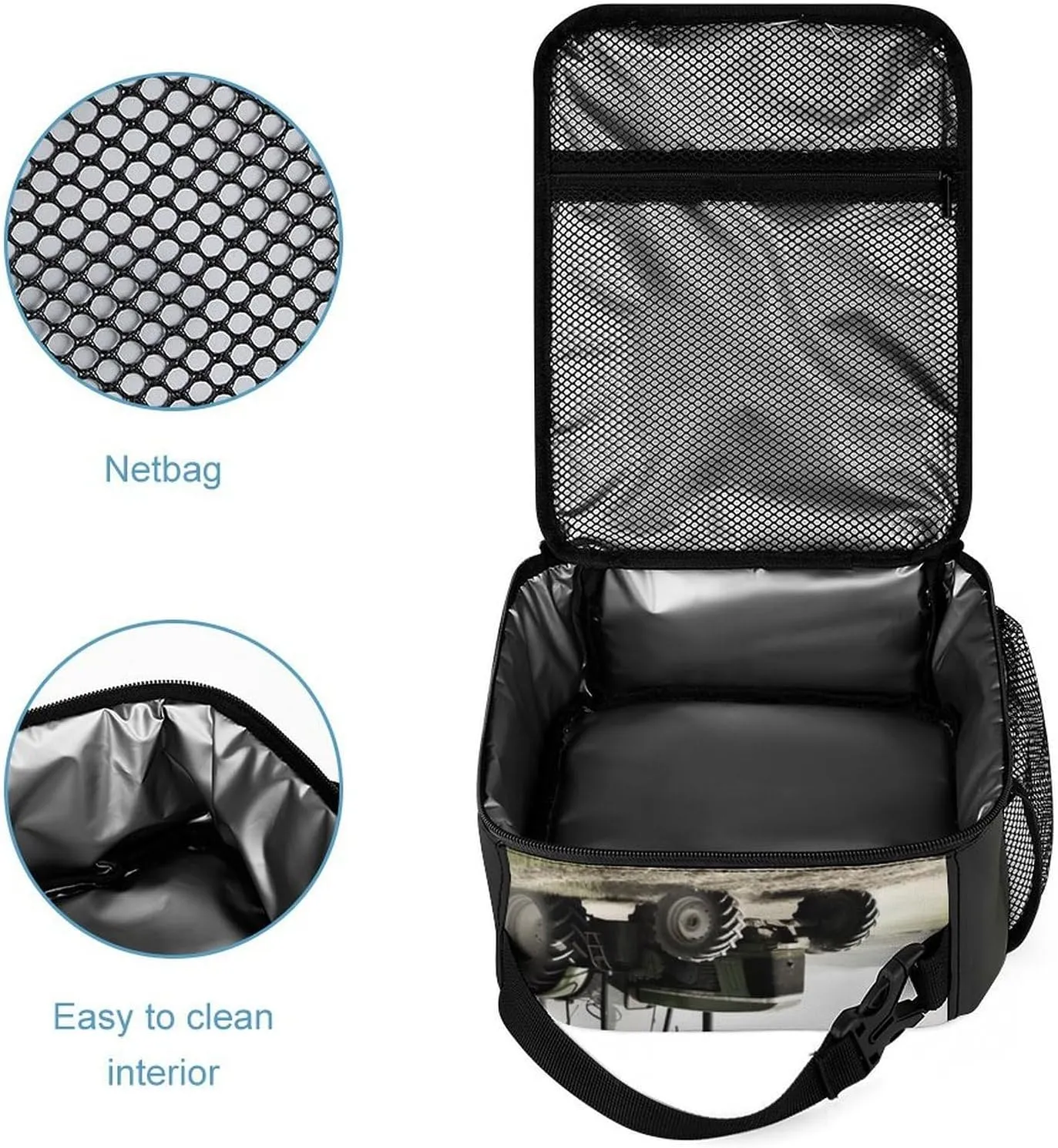Lunch Bag for Women Men Lunch Box Reusable Tractor Agriculture Tranquil Lunch Tote Bag Leakproof Lunch Cooler Bag for Work
