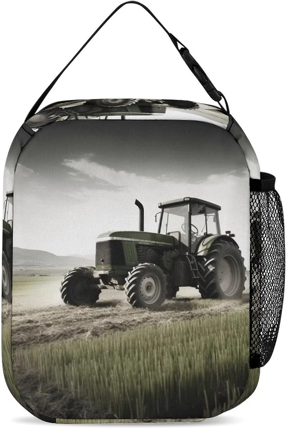 Lunch Bag for Women Men Lunch Box Reusable Tractor Agriculture Tranquil Lunch Tote Bag Leakproof Lunch Cooler Bag for Work