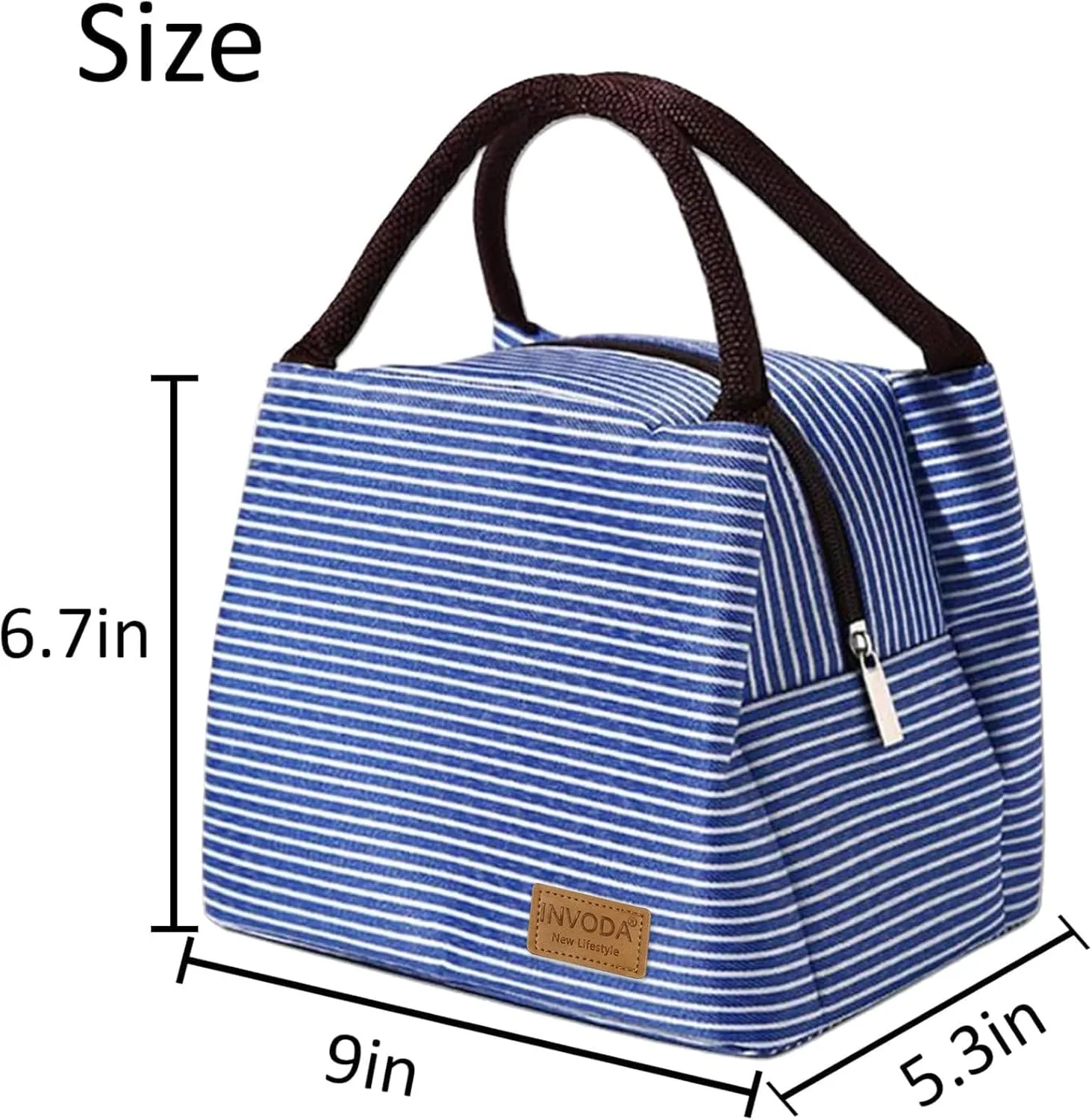 Lunch Bag Insulated Lunch Box Small Cooler Bags Portable Bento Bags Reusable Lunch Tote Bag Lunch Holder Lunch Box Bag for Work Picnic Outdoor (8 PCS)