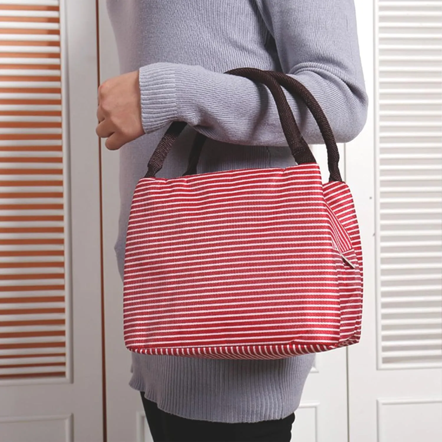 Lunch Bag Insulated Lunch Box Small Cooler Bags Portable Bento Bags Reusable Lunch Tote Bag Lunch Holder Lunch Box Bag for Work Picnic Outdoor (8 PCS)