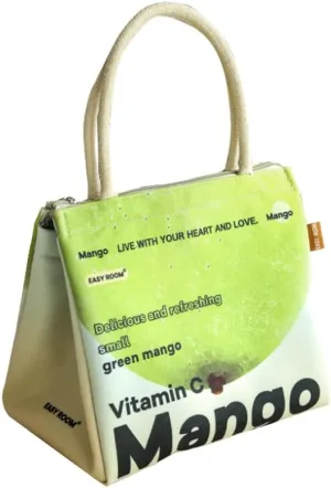 Lunch Bags For Women Men Adult Insulated Reusable Lunch Tote with Internal Pocket, Lunch Tote bag for Work (mango1)