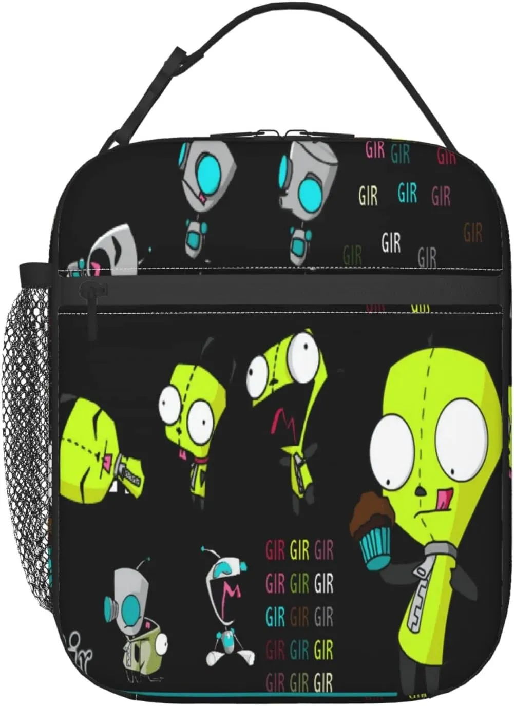 Lunch Bags Invader Anime Zim Insulated Lunch Tote Reusable Portable Lunch Box for Outdoor Office Picnic 10 X 4 X 8 in