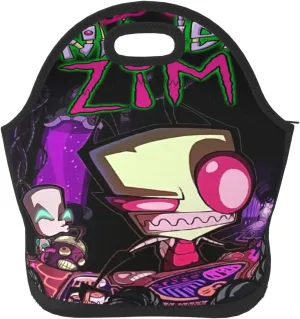 Lunch Bags Invader Anime Zim Insulated Lunch Tote Reusable Portable Lunch Box for Outdoor Office Picnic 11 X 11.4 X 5.5 in