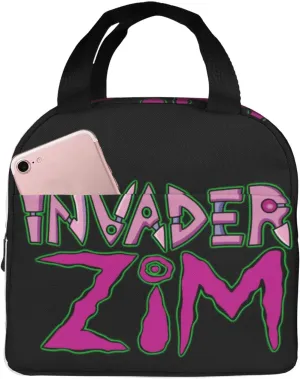 Lunch Bags Invader Anime Zim Insulated Lunch Tote Reusable Portable Lunch Box for Outdoor Office Picnic 8.5 X 8 X 5 in