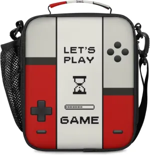 Lunch Boxes Bag for Kids - Game Controller Insulated Leakproof Lunchbox for Boys Girls Portable Cooler Tote Bag for School Work Picnic with Shoulder Strap (Red)