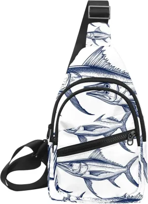 Marlin (1) Crossbody Bag with Adjustable Shoulder Strap, Shoulder Bag for Men and Women Sling Backpack for Travel, Cycling, Work, Sport