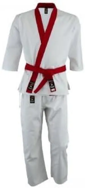 Martial Arts Tang Soo Do 9oz Uniform - Red Trim