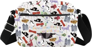 Mary Inspire Crossbody Bag Supercalifragilistic Umbrella Poppins Shoulder Mary Musical Movie Messenger Bag