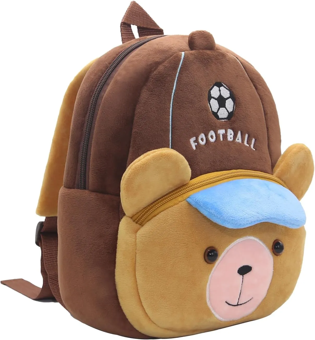 MATMO Toddler Backpack for Girls, Cute Cartoon Little Plush Baby Backpack Baby Toy Bag (Bear)
