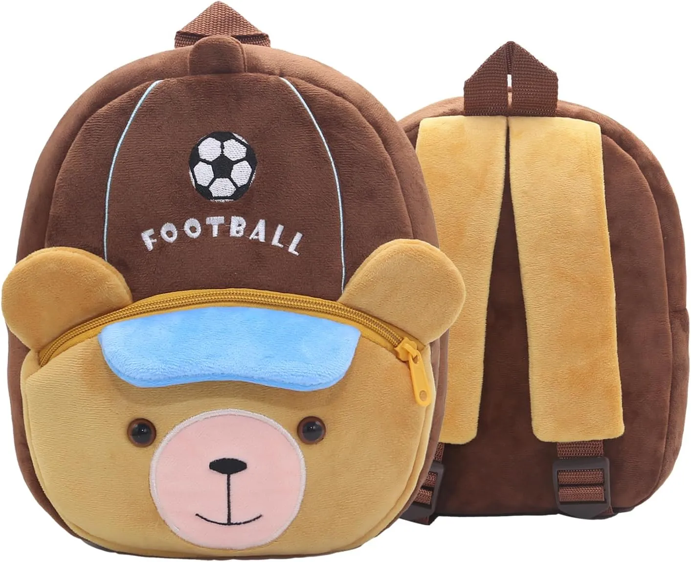 MATMO Toddler Backpack for Girls, Cute Cartoon Little Plush Baby Backpack Baby Toy Bag (Bear)