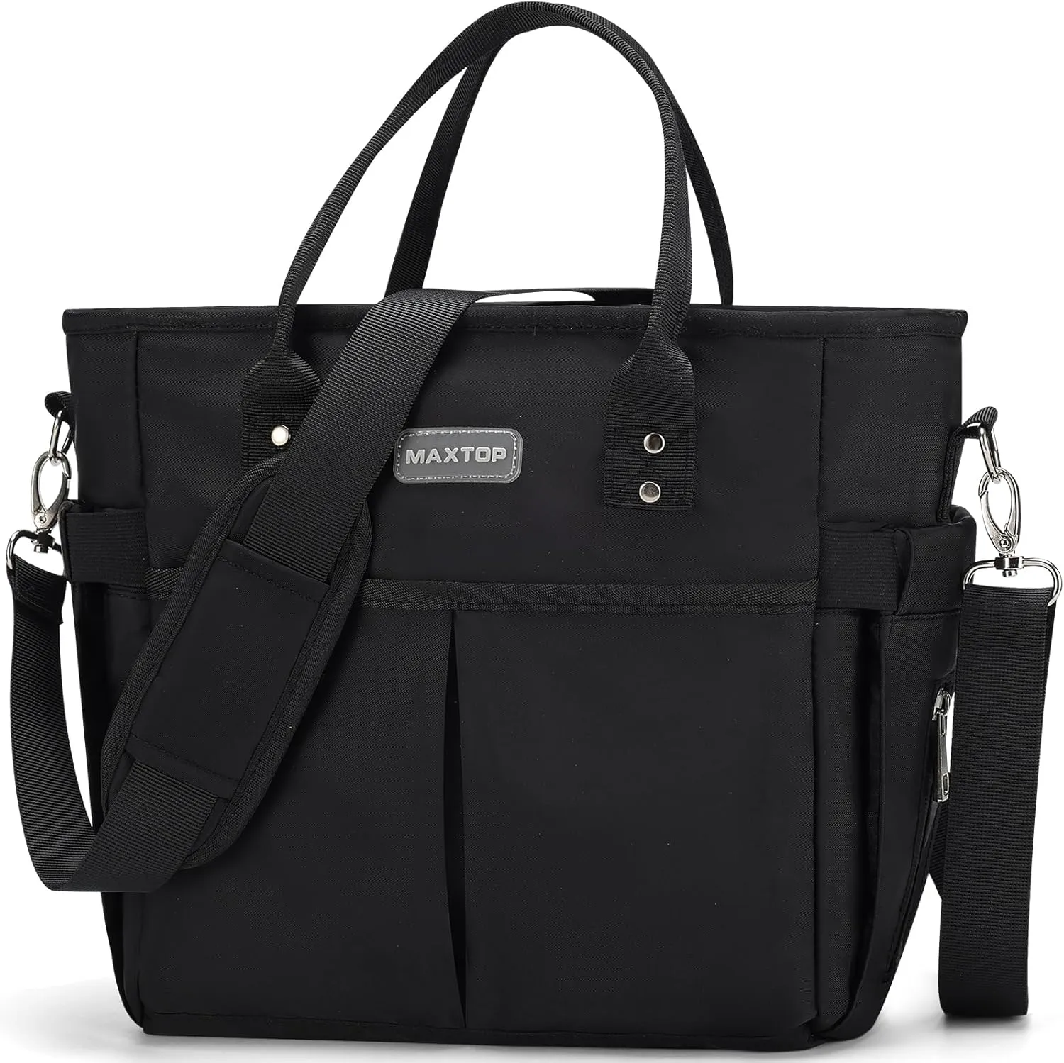 MAXTOP Lunch Bag Women for Work Insulated Thermal Lunch Box for Men with Wide-Open Pocket Reusable Leakproof Cooler Bags with Removable Shoulder Strap for Teacher Nurse Office Beach Picnic Black