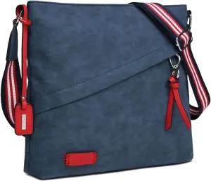Medium Crossbody Bags for Women Trendy, Leather Cross Body Bag Purses and Travel Shoulder bag with Multi Pockets