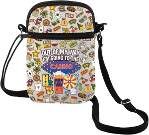 MEIKIUP Casino Crossbody Bag Casino Gambling Lover Gift Out Of My Way I'm Going To Casino Messenger Bag