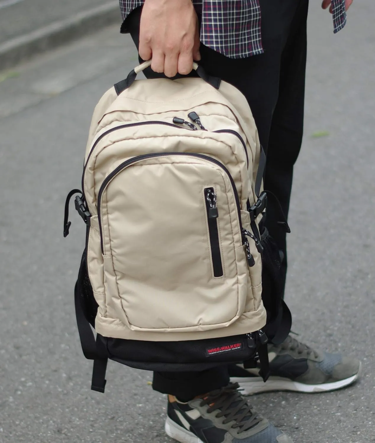 Men Backpack, Navy, One Size