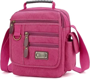 Mens bag Canvas Shoulder Bag Small Messenger Crossbody Bag Work Bag Vintage Multi-function