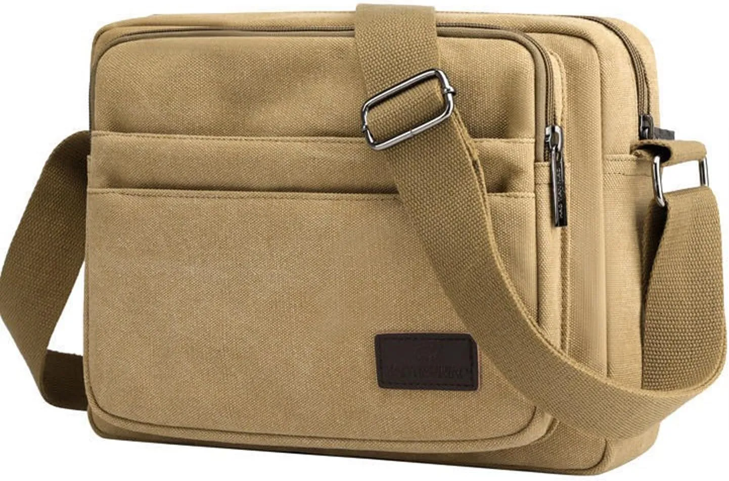 Men's Canvas Postman Bag Vintage Crossbody Canvas Messenger Shoulder Bag Hiking Military Travel Bag
