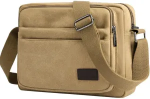 Men's Canvas Postman Bag Vintage Crossbody Canvas Messenger Shoulder Bag Hiking Military Travel Bag