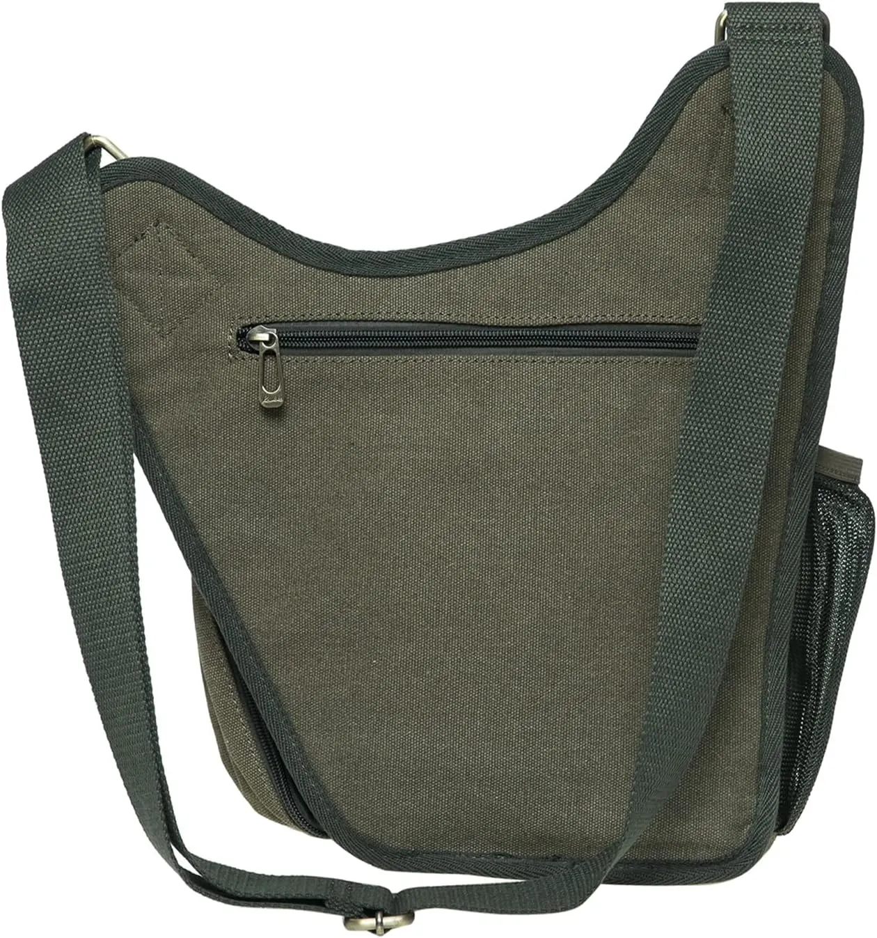 Mens Vintage Canvas Shoulder Messenger Bag Chest Leather Patchwork Messenger Bag