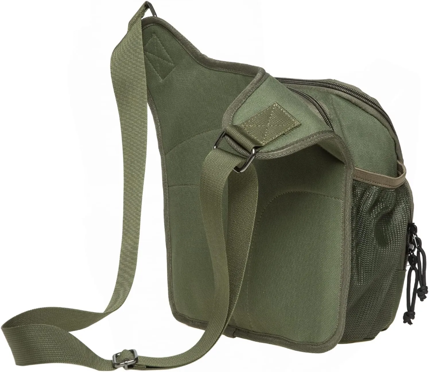 Mens Vintage Canvas Shoulder Messenger Bag Chest Leather Patchwork Messenger Bag