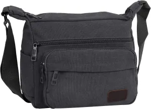 Messenger Bag Canvas Shoulder Bag for Men, Vintage Crossbody Bag with Multiple Pockets Adjustable Strap for Casual, Working