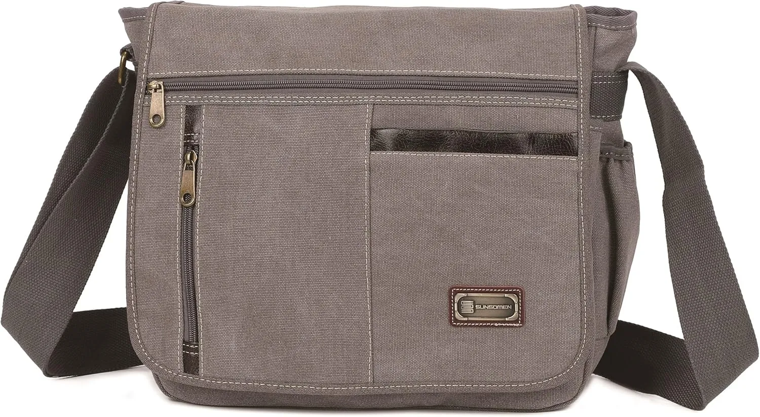 Messenger Bag For Man,Canvas Satchel Bag Crossbody Bag Shoulder Bag Vintage 14 Inch