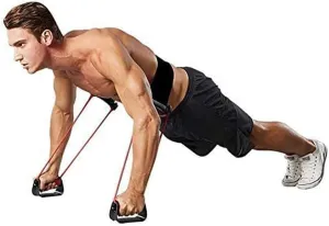 metaball Stable Push Up Bars Resistance Band Power Push Up Plus with 24 Resistance Levels Training Back, Shoulder, Chest and Arm Muscles Equipment