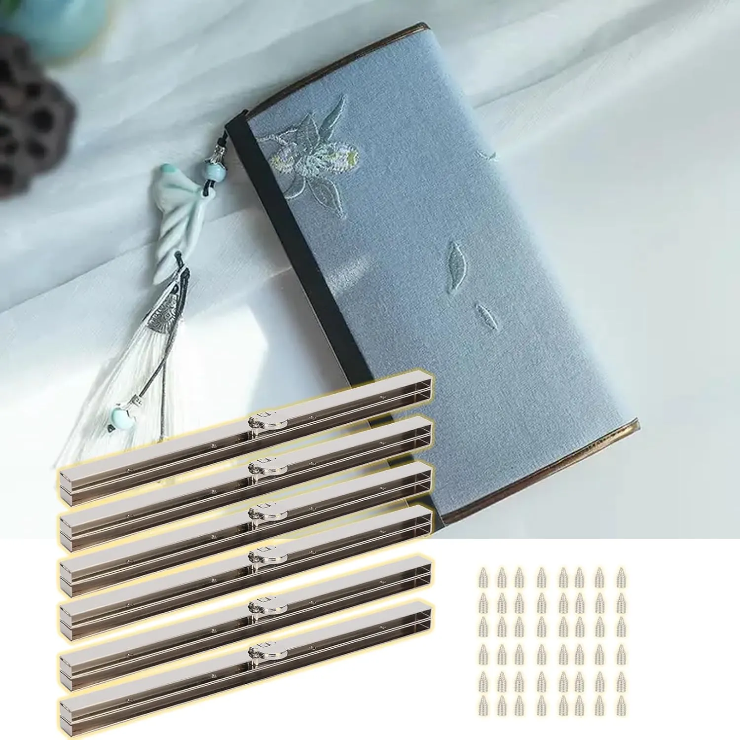 Metal Wallet Frame Wallet Frame Edge Strip Clasp Metal Purse Frames Wallet Clasp Hardware 19Cm / 7.5In Hardware Handbags and Bags Material Accessories for DIY Craft Enthusiasts (Silver) Purse Making