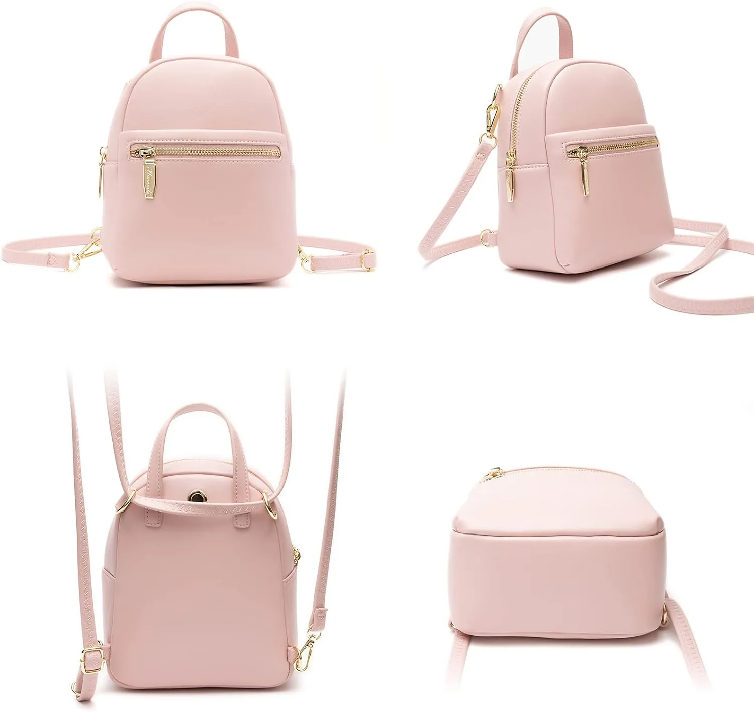 Mini Backpack Purse for Girls Teenager Cute Leather Backpack Women Small Shoulder Bag Handbags Beige