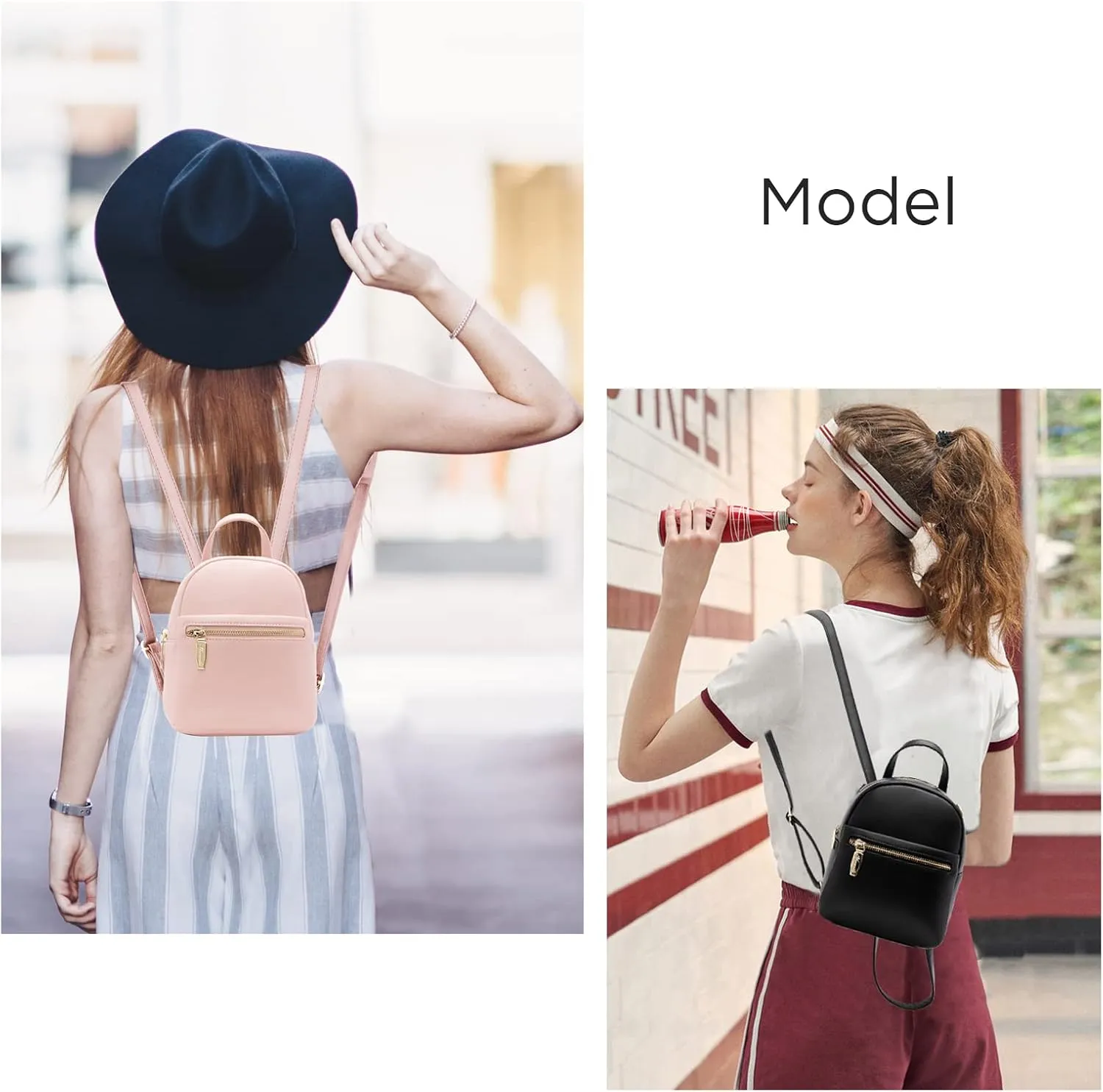 Mini Backpack Purse for Girls Teenager Cute Leather Backpack Women Small Shoulder Bag Handbags Beige