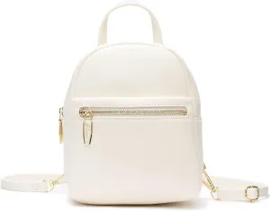 Mini Backpack Purse for Girls Teenager Cute Leather Backpack Women Small Shoulder Bag Handbags Beige