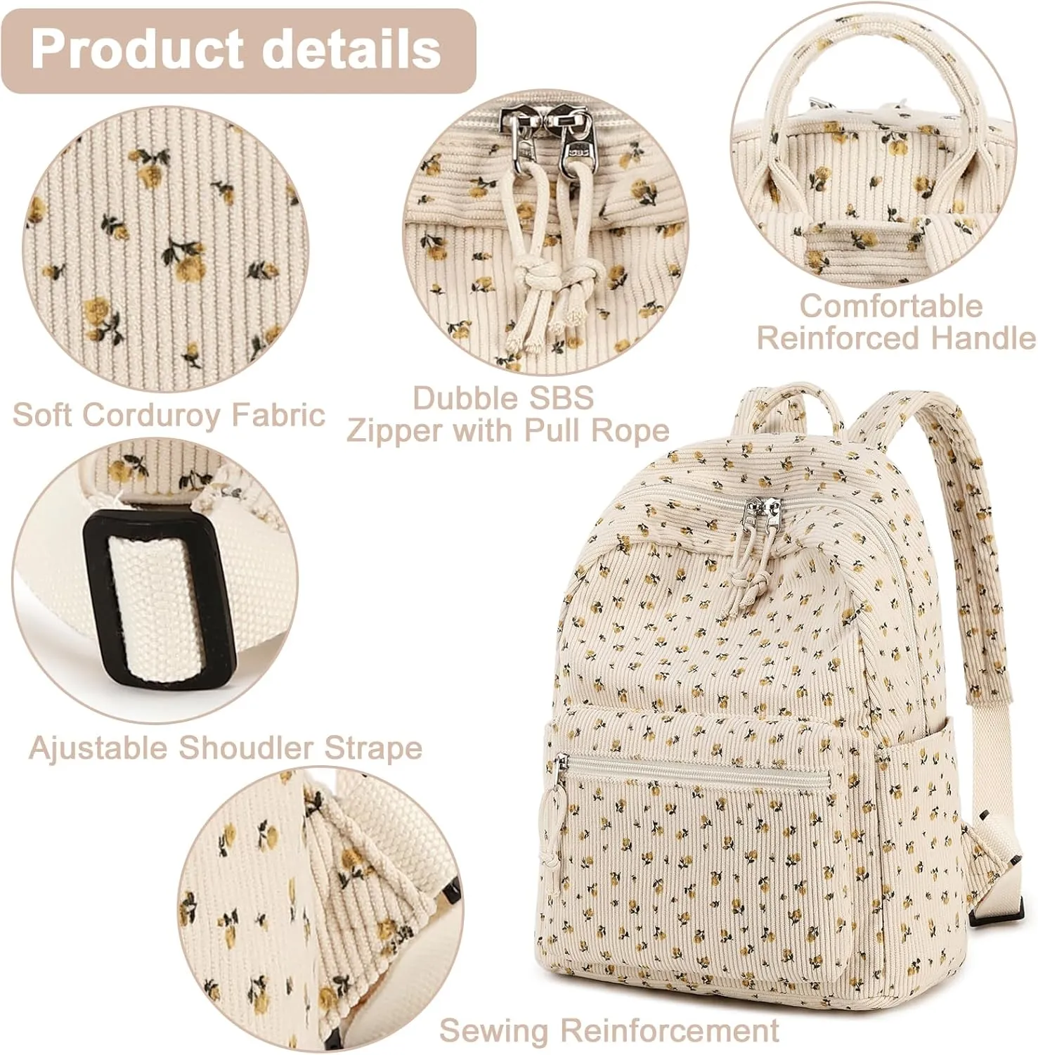 Mini Backpack Women Girls Water-resistant Small Backpack Purse Shoulder Bag for Womens Adult Kids School Travel
