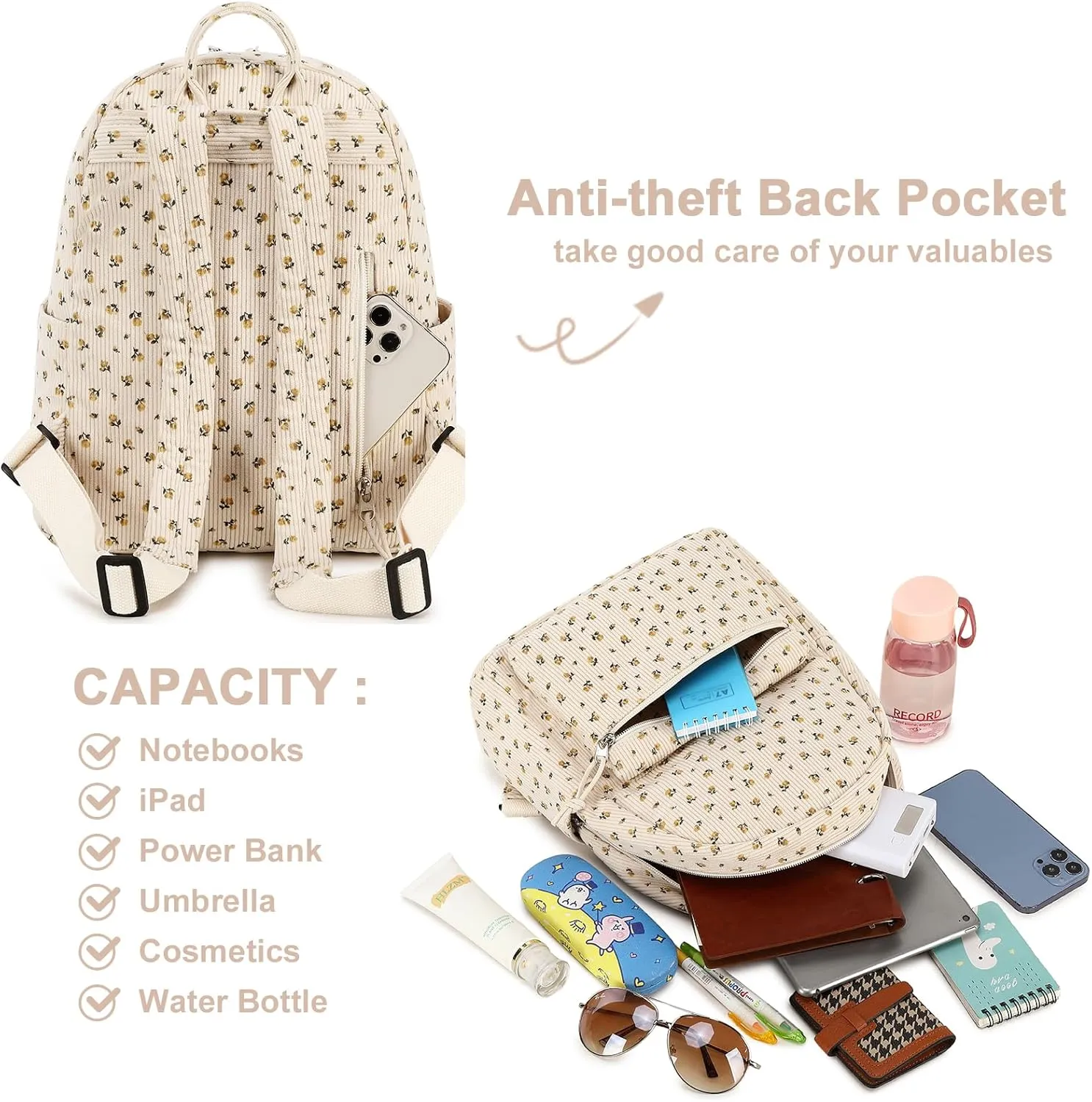 Mini Backpack Women Girls Water-resistant Small Backpack Purse Shoulder Bag for Womens Adult Kids School Travel