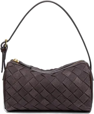 Mini Woven Bag Small Cute Suede Woven Tote Bag for Women Top-handle Shoulder Bag Summer Hobo Satchels Handbag Underarm