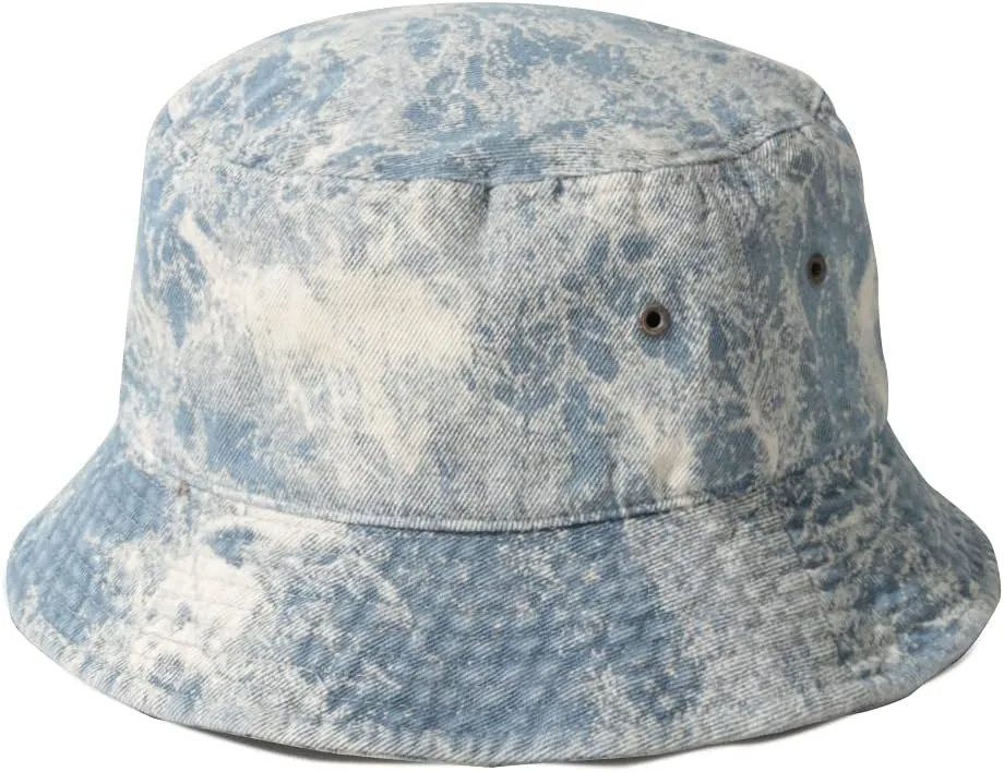 MIRMARU Vintage 100% Cotton Canvas Denim Bucket Hat - Casual Outdoor Fishing Hiking Safari Boonie Hat.