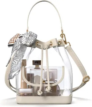 Missnine Clear Bag for Stadium Approved, Clear Crossbody Bucket Bag Transparent PVC Purse for Women, Concert Stadium Events