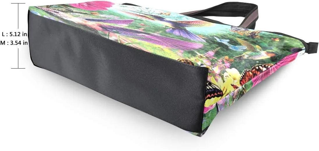 MNSRUU Ladies Tote Bags Polyester Zippered Tote Shoulder Bag Pattern Purses and Handbags