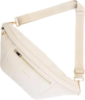 Modern Chic Sling Bags for Women - Presley Oversized Sling Bag, Vegan Leather Crossbody Bag with Strap & Multiple Pockets (Alabaster)
