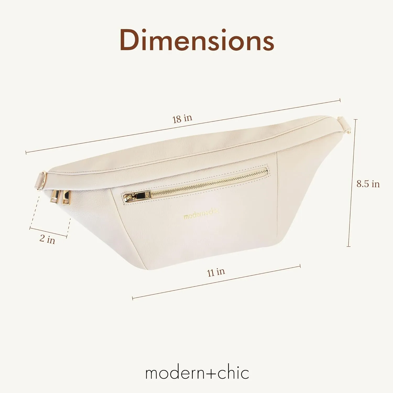 Modern Chic Sling Bags for Women - Presley Oversized Sling Bag, Vegan Leather Crossbody Bag with Strap & Multiple Pockets (Alabaster)