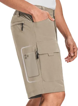 Moosehill Mens Cargo Hiking Shorts Lightweight Water Resistant for Casual Golf Work Tactical Fishing with 6 Pockets