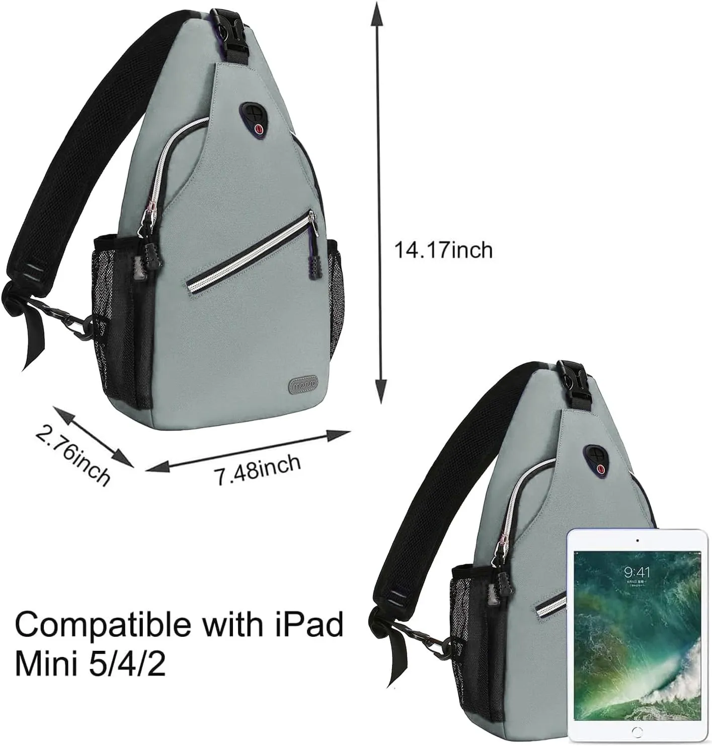 MOSISO Mini Sling Backpack,Small Hiking Daypack Travel Outdoor Casual Sports Bag