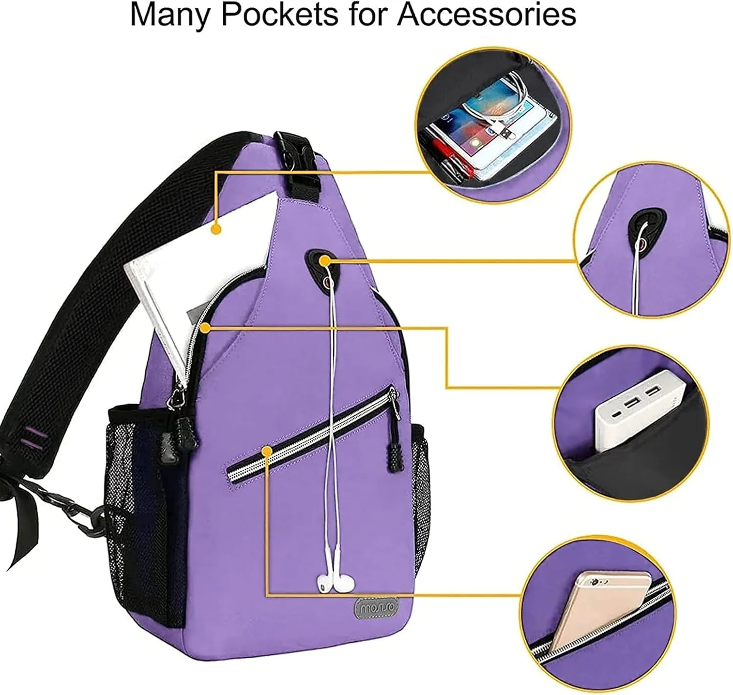 MOSISO Mini Sling Backpack,Small Hiking Daypack Travel Outdoor Casual Sports Bag